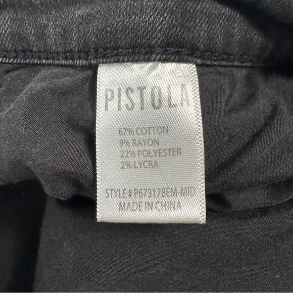 Pistola Black Slim Skinny Jeans Size 16W Stretch Mid Rise Classic Minimalist - Picture 4 of 9